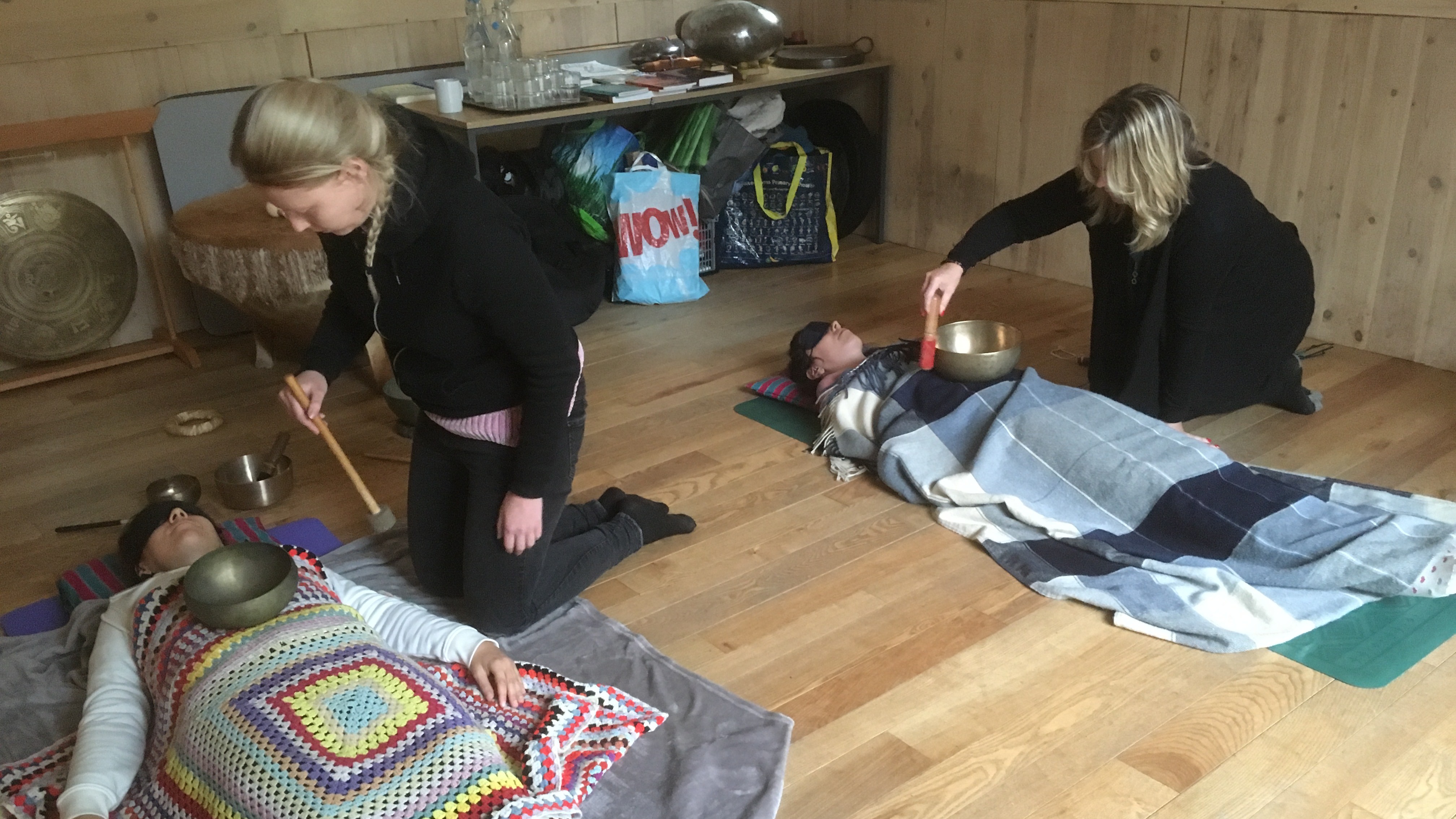 A sound healing training session